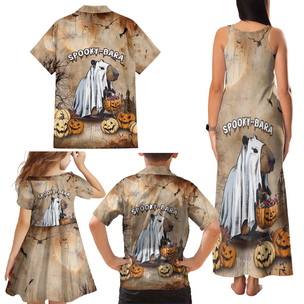 Halloween Capy Boo Ra Family Matching Tank Maxi Dress and Hawaiian Shirt Spooky Bara Season LT05 - Wonder Print Shop
