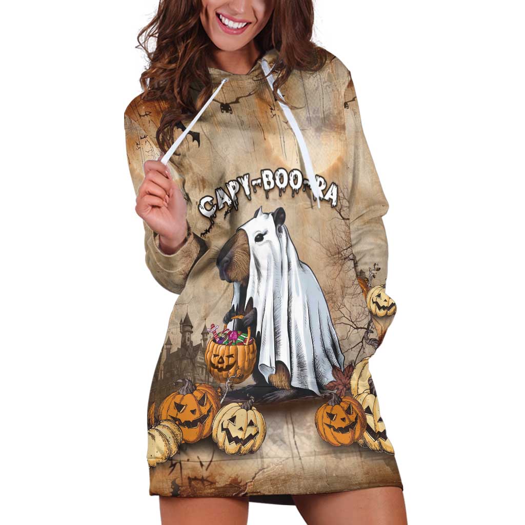 Halloween Capy Boo Ra Hoodie Dress Spooky Bara Season LT05 - Wonder Print Shop