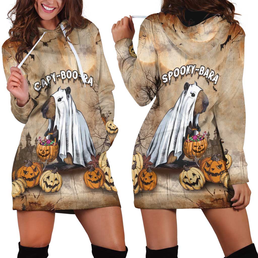 Halloween Capy Boo Ra Hoodie Dress Spooky Bara Season LT05 - Wonder Print Shop