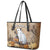 Halloween Capy Boo Ra Leather Tote Bag Spooky Bara Season LT05 - Wonder Print Shop