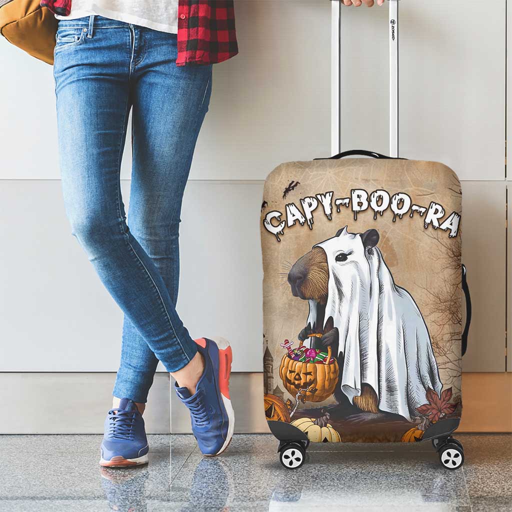 Halloween Capy Boo Ra Luggage Cover Spooky Bara Season LT05 - Wonder Print Shop