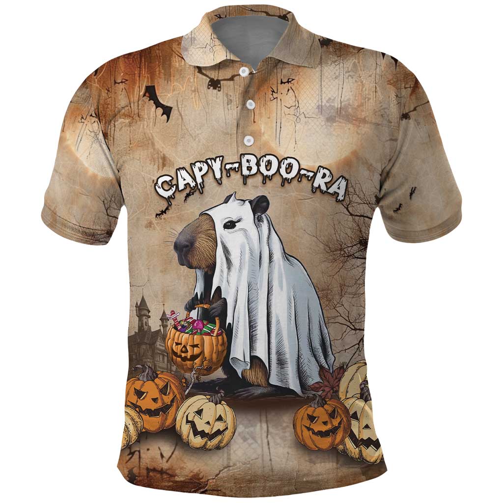 Halloween Capy Boo Ra Polo Shirt Spooky Bara Season LT05 - Wonder Print Shop