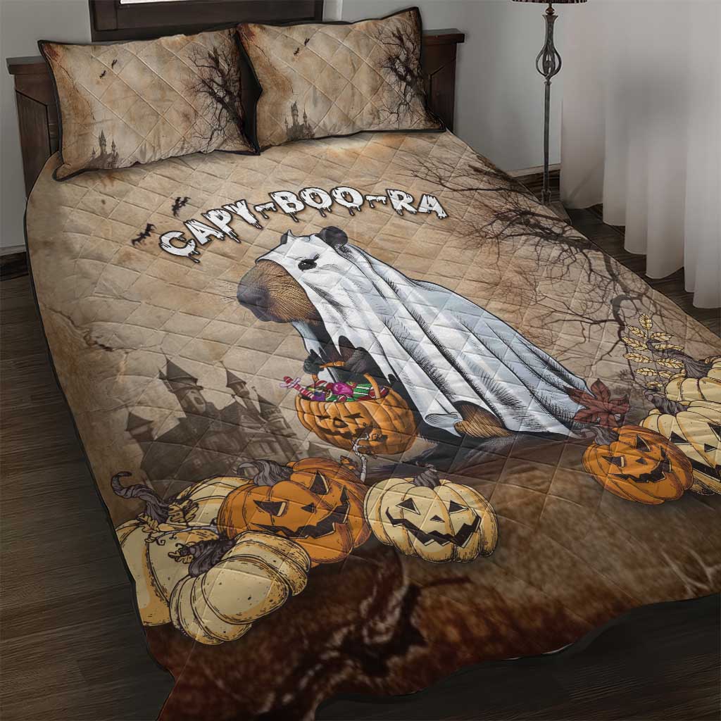 Halloween Capy Boo Ra Quilt Bed Set Spooky Bara Season LT05 - Wonder Print Shop