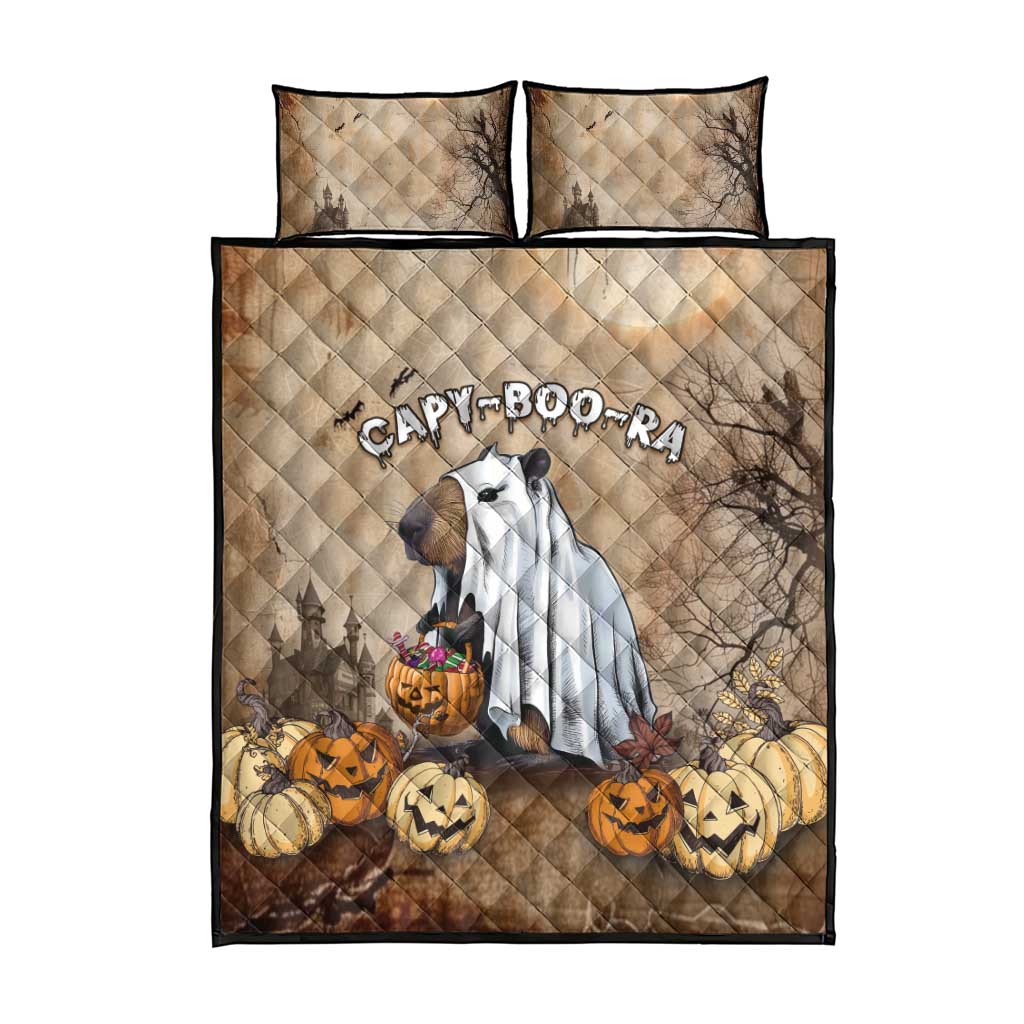 Halloween Capy Boo Ra Quilt Bed Set Spooky Bara Season LT05 - Wonder Print Shop