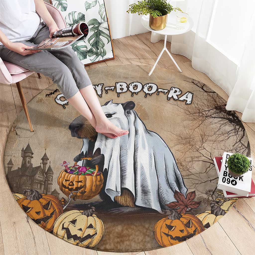 Halloween Capy Boo Ra Round Carpet Spooky Bara Season