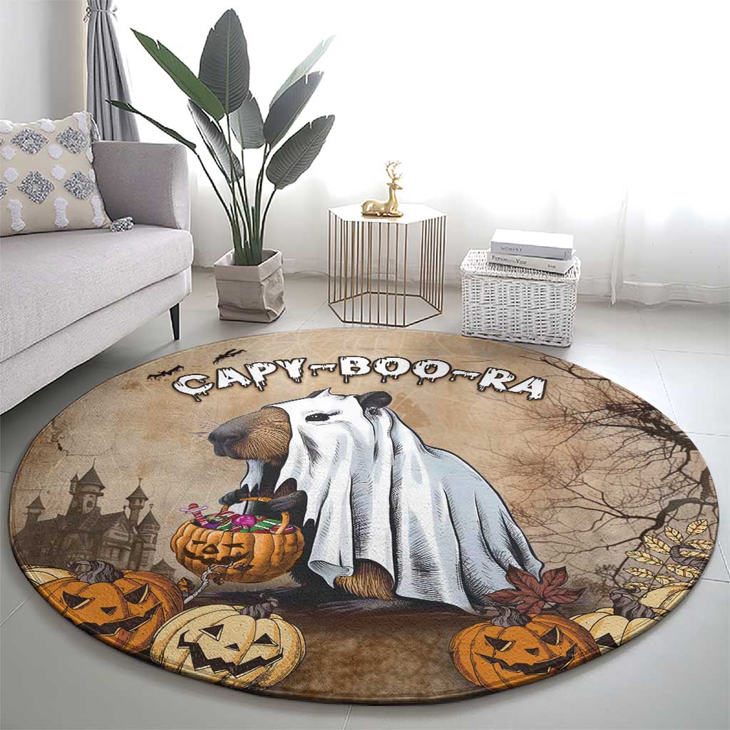 Halloween Capy Boo Ra Round Carpet Spooky Bara Season