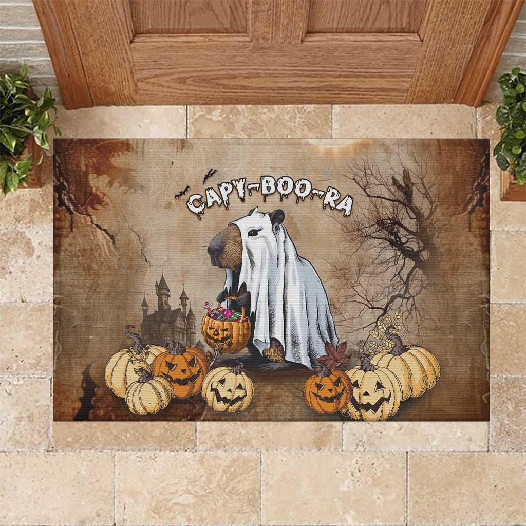 Halloween Capy Boo Ra Rubber Doormat Spooky Bara Season LT05 - Wonder Print Shop