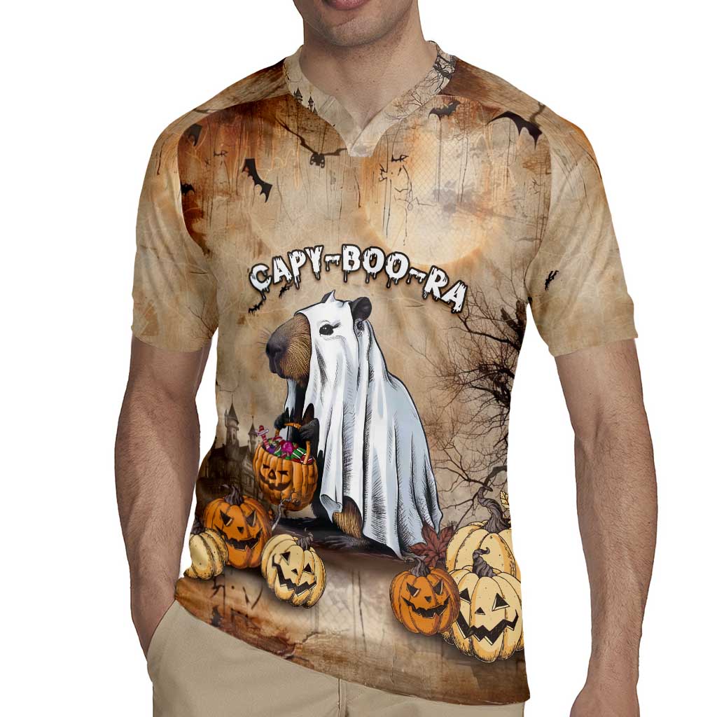 Halloween Capy Boo Ra Rugby Jersey Spooky Bara Season LT05 - Wonder Print Shop