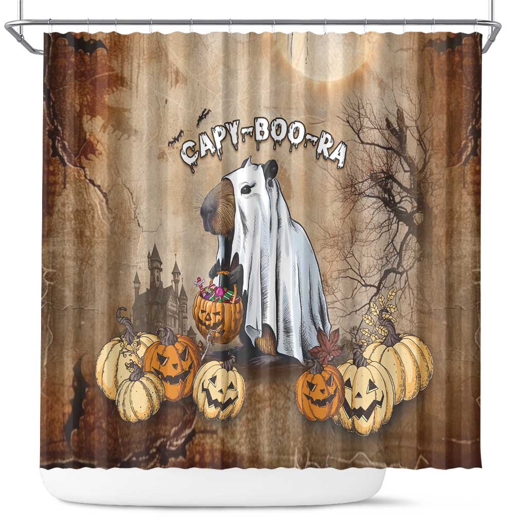 Halloween Capy Boo Ra Shower Curtain Spooky Bara Season