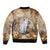 Halloween Capy Boo Ra Sleeve Zip Bomber Jacket Spooky Bara Season LT05 - Wonder Print Shop