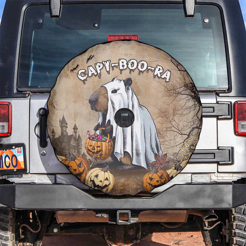 Halloween Capy Boo Ra Spare Tire Cover Spooky Bara Season LT05 - Wonder Print Shop