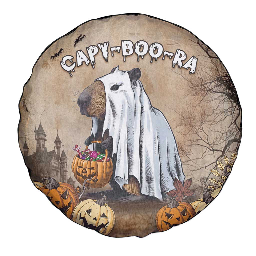 Halloween Capy Boo Ra Spare Tire Cover Spooky Bara Season LT05 - Wonder Print Shop