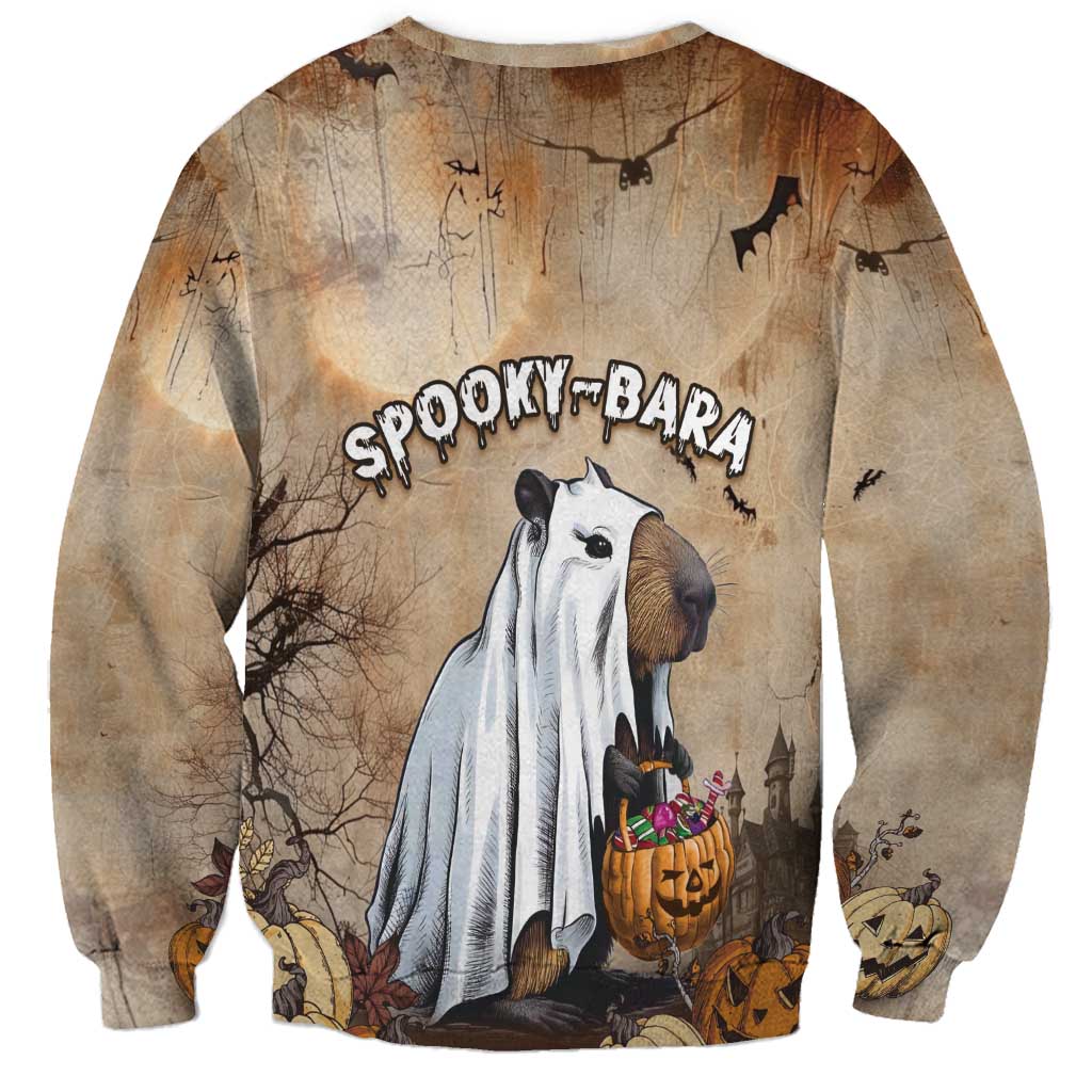 Halloween Capy Boo Ra Sweatshirt Spooky Bara Season LT05 - Wonder Print Shop
