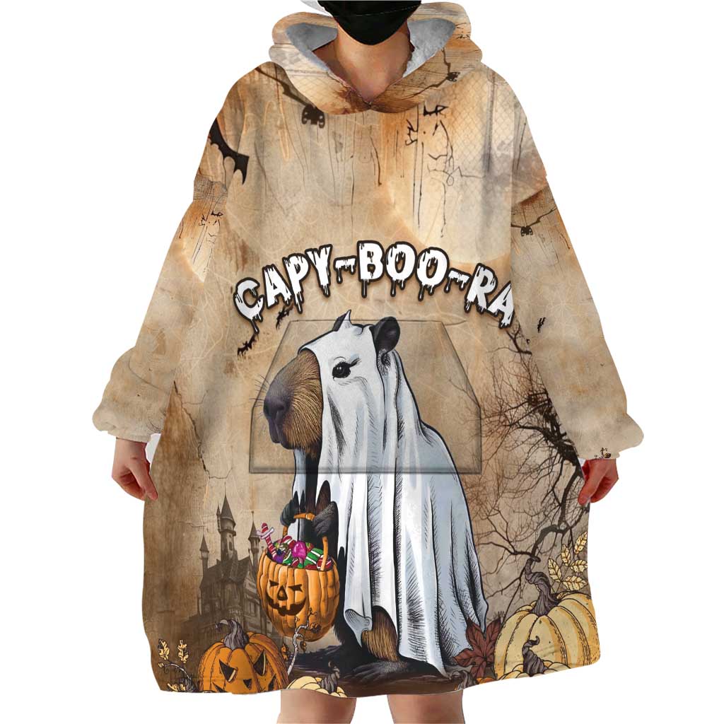 Halloween Capy Boo Ra Wearable Blanket Hoodie Spooky Bara Season LT05 - Wonder Print Shop
