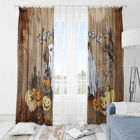 Halloween Capy Boo Ra Window Curtain Spooky Bara Season LT05 - Wonder Print Shop