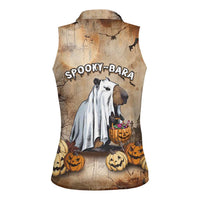 Halloween Capy Boo Ra Women Sleeveless Polo Shirt Spooky Bara Season LT05 - Wonder Print Shop