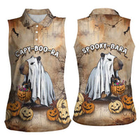 Halloween Capy Boo Ra Women Sleeveless Polo Shirt Spooky Bara Season LT05 - Wonder Print Shop