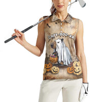 Halloween Capy Boo Ra Women Sleeveless Polo Shirt Spooky Bara Season LT05 - Wonder Print Shop