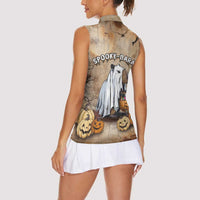 Halloween Capy Boo Ra Women Sleeveless Polo Shirt Spooky Bara Season LT05 - Wonder Print Shop