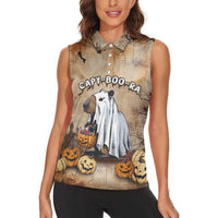 Halloween Capy Boo Ra Women Sleeveless Polo Shirt Spooky Bara Season LT05 - Wonder Print Shop