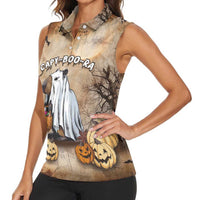 Halloween Capy Boo Ra Women Sleeveless Polo Shirt Spooky Bara Season LT05 - Wonder Print Shop