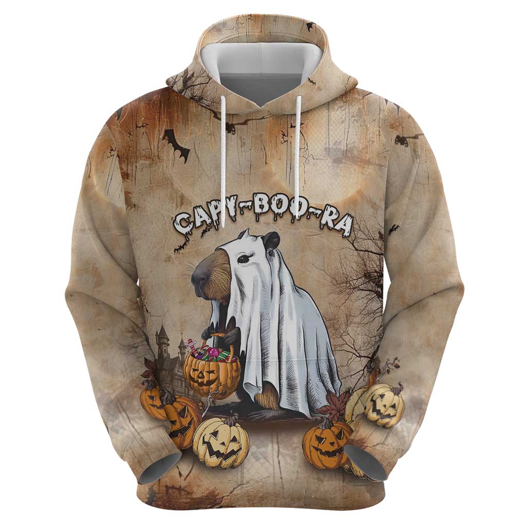 Halloween Capy Boo Ra Zip Hoodie Spooky Bara Season LT05 - Wonder Print Shop