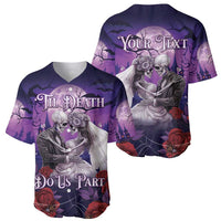 Personalised Halloween Skeleton Couple Baseball Jersey Til Death Do Us Part LT05 - Wonder Print Shop