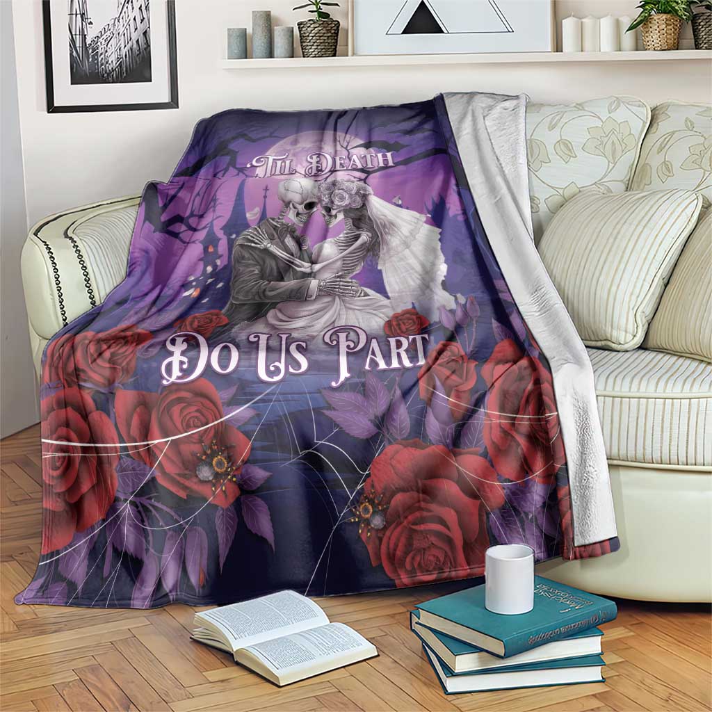 Halloween Skeleton Couple Blanket Til Death Do Us Part