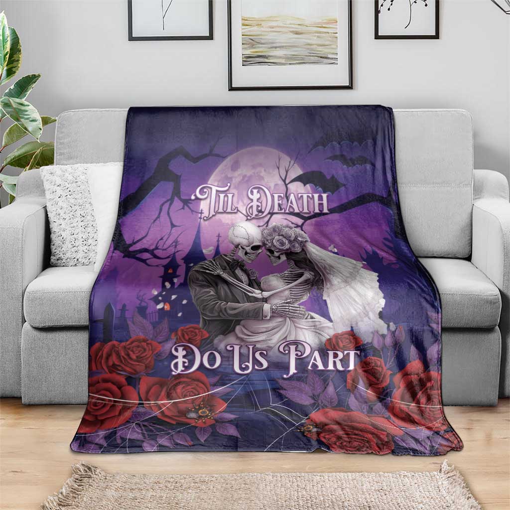 Halloween Skeleton Couple Blanket Til Death Do Us Part