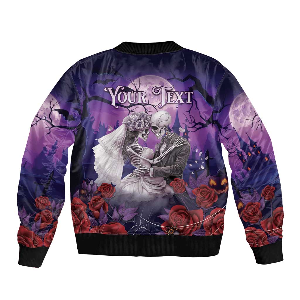 Personalised Halloween Skeleton Couple Bomber Jacket Til Death Do Us Part LT05 - Wonder Print Shop