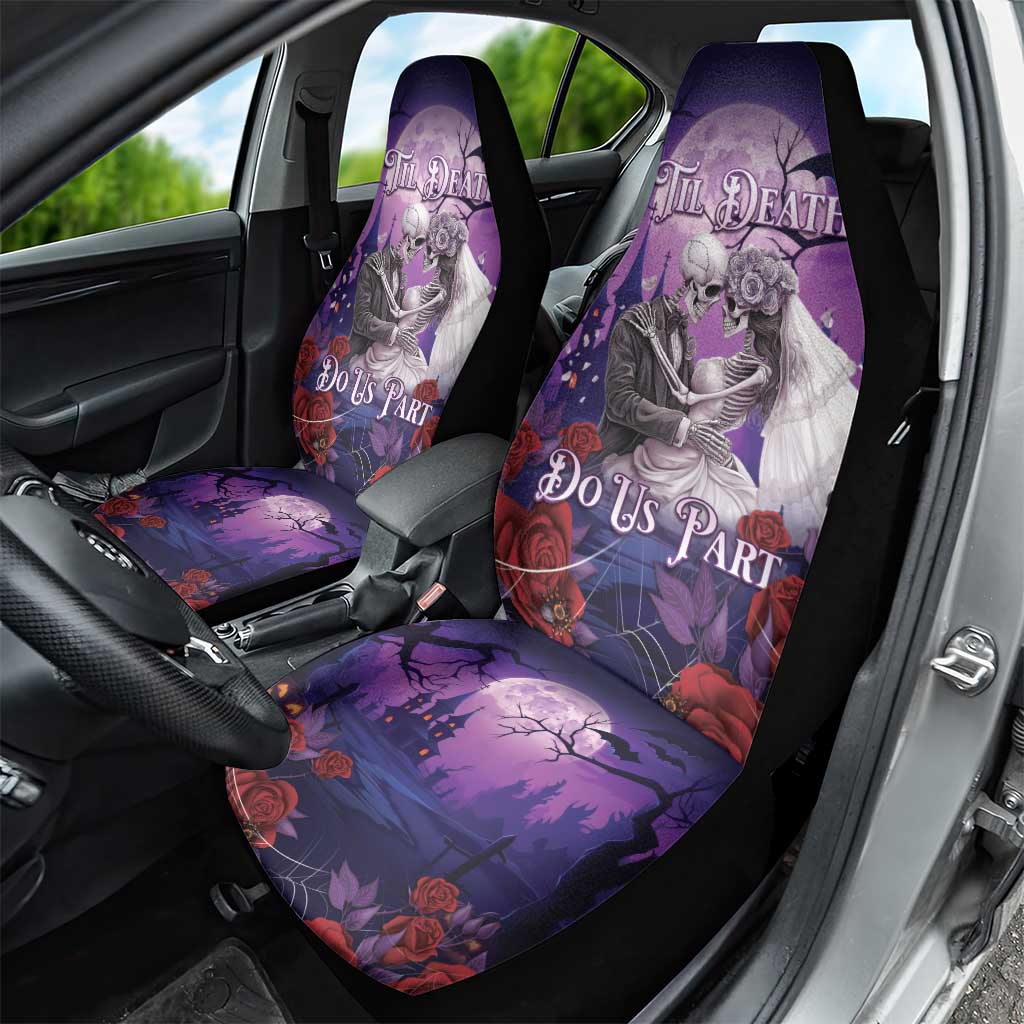 Halloween Skeleton Couple Car Seat Cover Til Death Do Us Part LT05 - Wonder Print Shop
