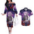 Personalised Halloween Skeleton Couple Couples Matching Off The Shoulder Long Sleeve Dress and Hawaiian Shirt Til Death Do Us Part LT05 - Wonder Print Shop