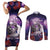 Personalised Halloween Skeleton Couple Couples Matching Short Sleeve Bodycon Dress and Long Sleeve Button Shirt Til Death Do Us Part LT05 - Wonder Print Shop