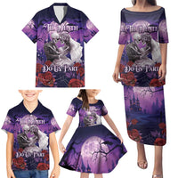 Personalised Halloween Skeleton Couple Family Matching Puletasi and Hawaiian Shirt Til Death Do Us Part LT05 - Wonder Print Shop
