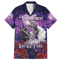Personalised Halloween Skeleton Couple Family Matching Summer Maxi Dress and Hawaiian Shirt Til Death Do Us Part LT05 - Wonder Print Shop