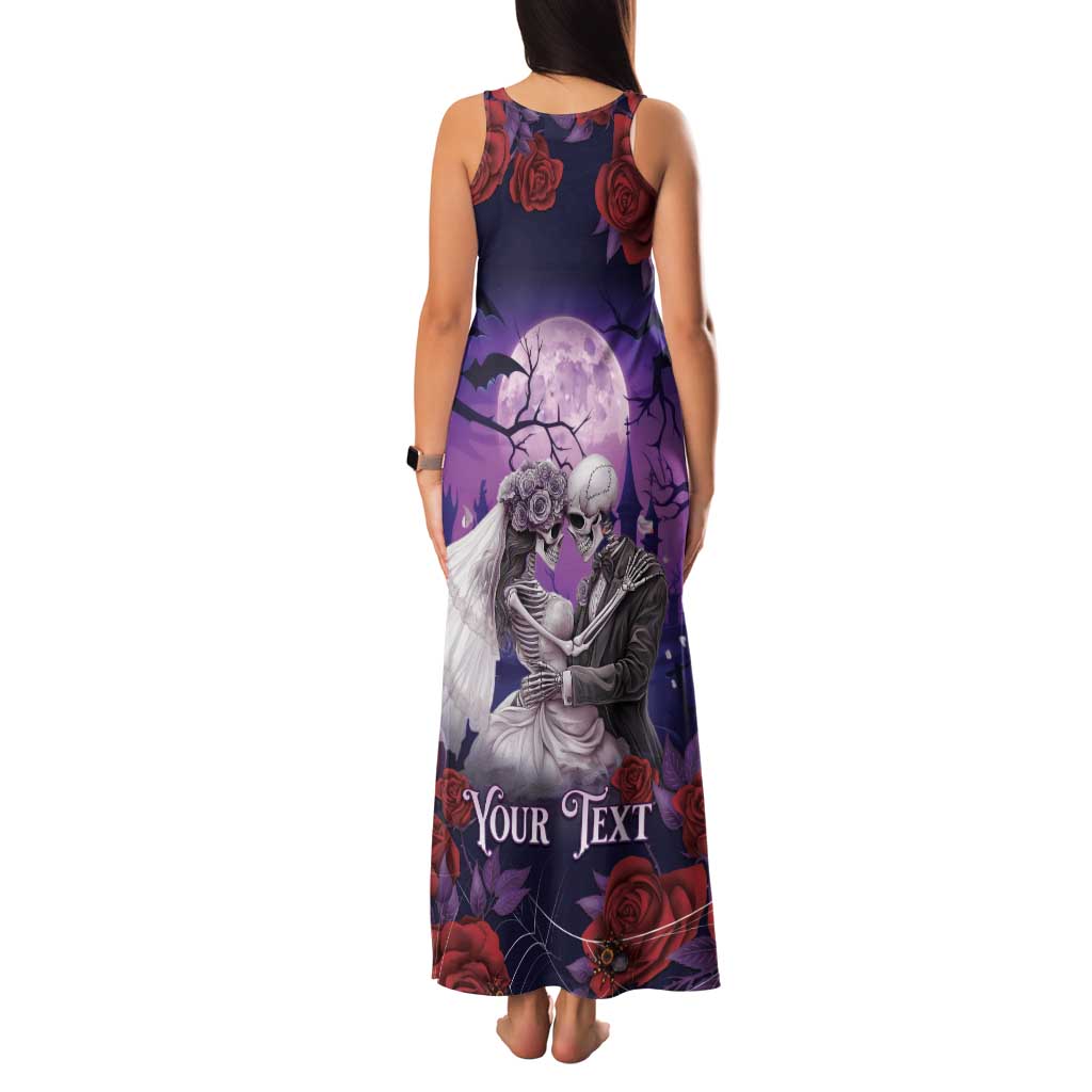 Personalised Halloween Skeleton Couple Family Matching Tank Maxi Dress and Hawaiian Shirt Til Death Do Us Part LT05 - Wonder Print Shop