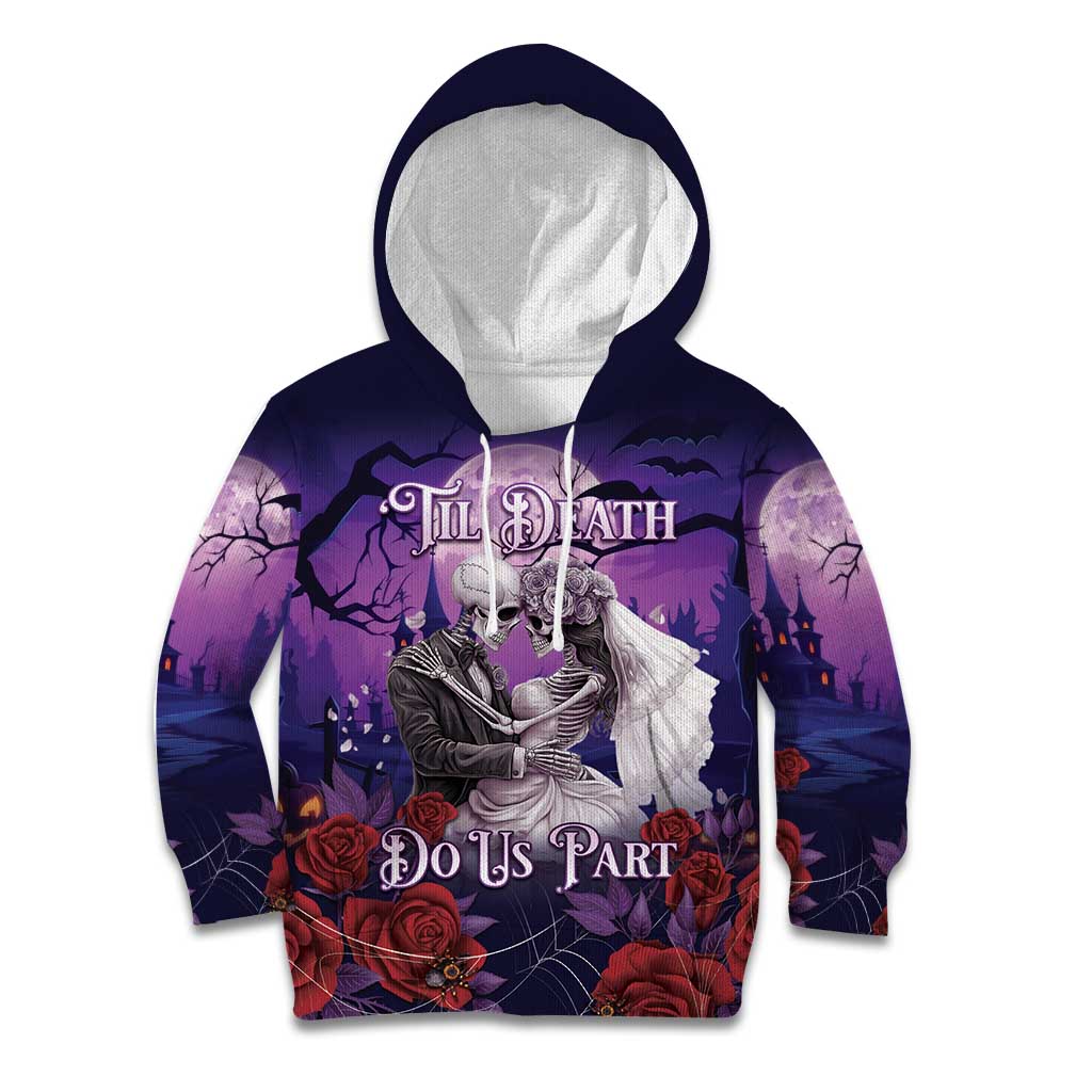Personalised Halloween Skeleton Couple Kid Hoodie Til Death Do Us Part LT05 - Wonder Print Shop
