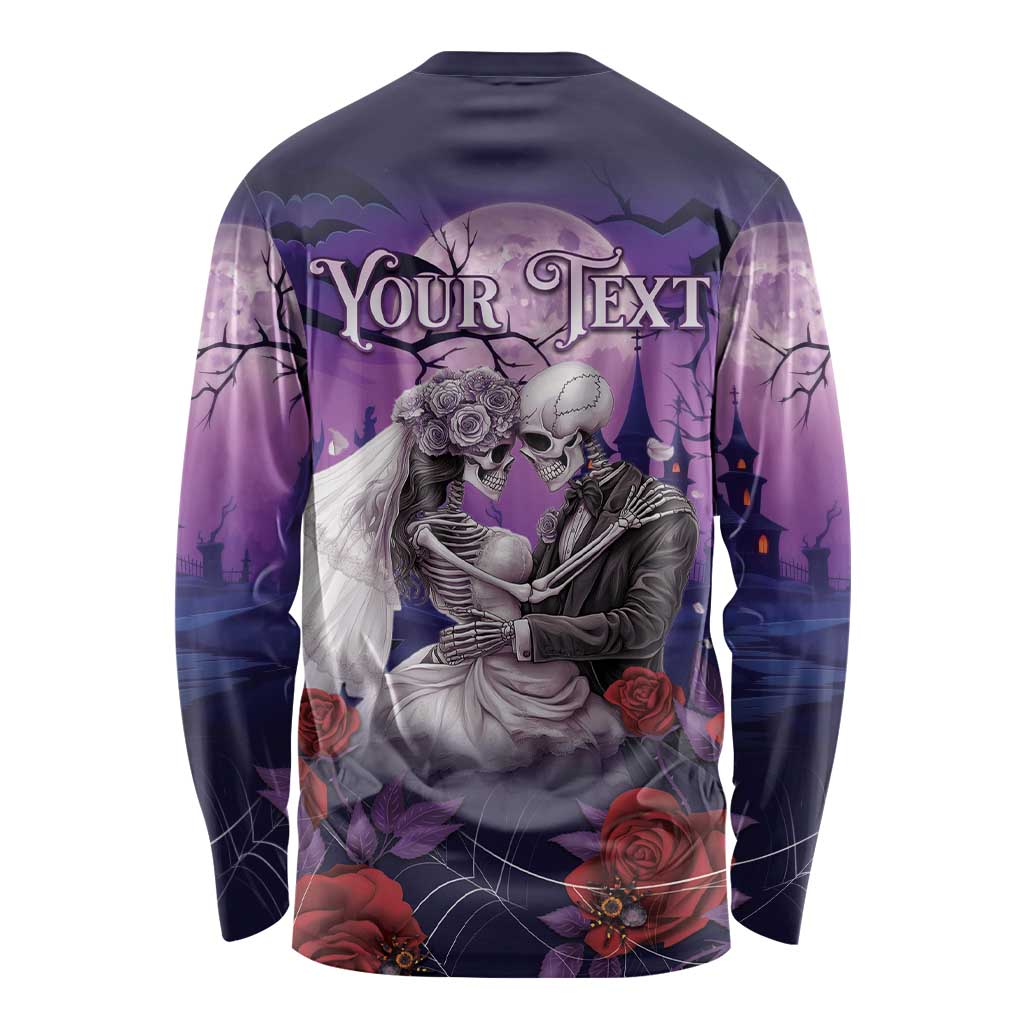 Personalised Halloween Skeleton Couple Long Sleeve Shirt Til Death Do Us Part LT05 - Wonder Print Shop