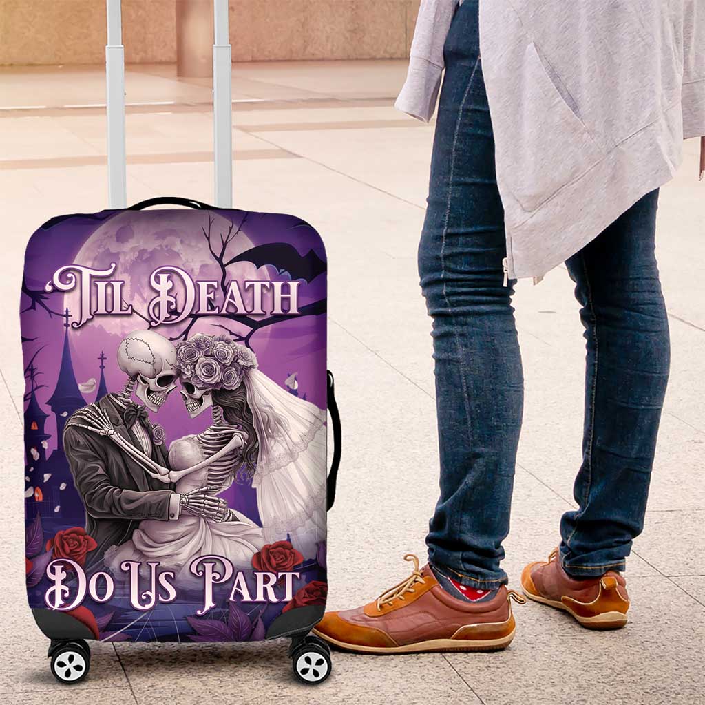 Halloween Skeleton Couple Luggage Cover Til Death Do Us Part LT05 - Wonder Print Shop