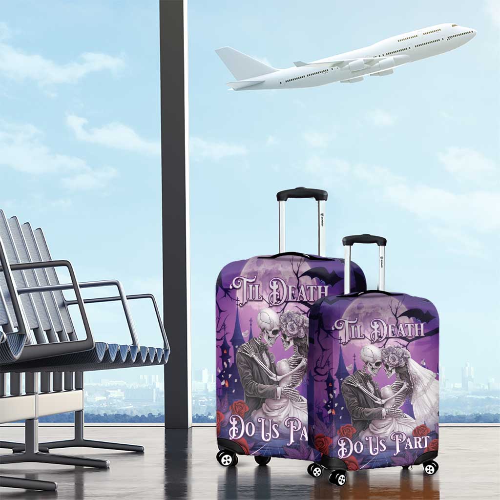 Halloween Skeleton Couple Luggage Cover Til Death Do Us Part LT05 - Wonder Print Shop
