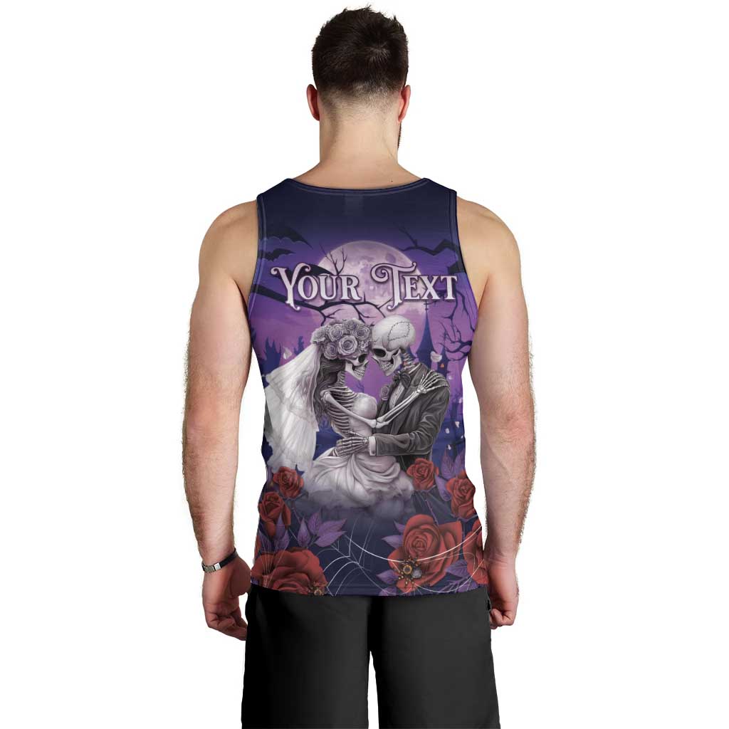 Personalised Halloween Skeleton Couple Men Tank Top Til Death Do Us Part LT05 - Wonder Print Shop