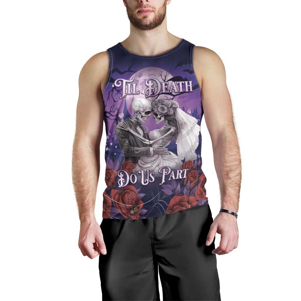 Personalised Halloween Skeleton Couple Men Tank Top Til Death Do Us Part LT05 - Wonder Print Shop