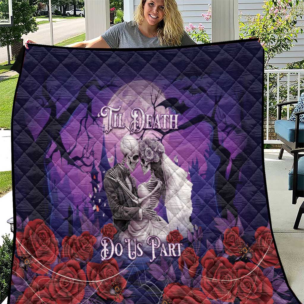 Halloween Skeleton Couple Quilt Til Death Do Us Part LT05 - Wonder Print Shop