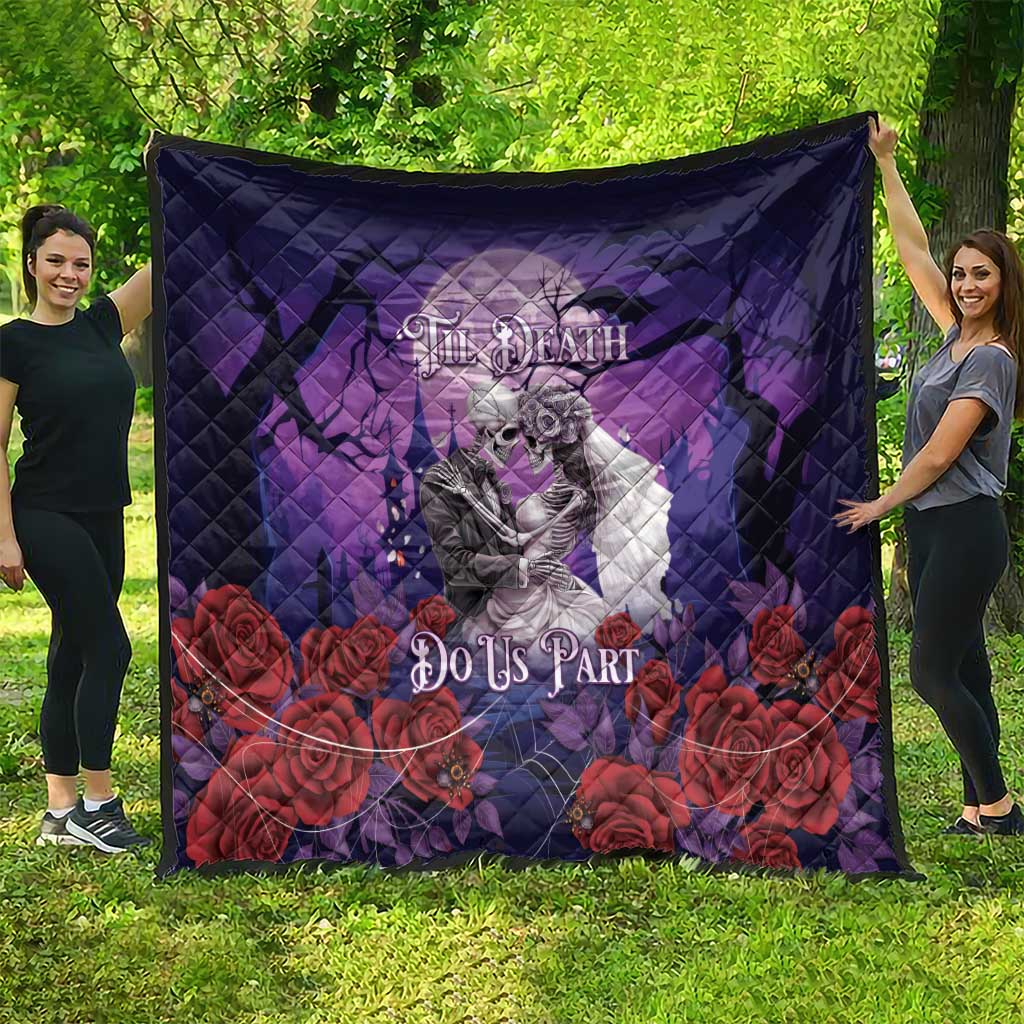 Halloween Skeleton Couple Quilt Til Death Do Us Part LT05 - Wonder Print Shop