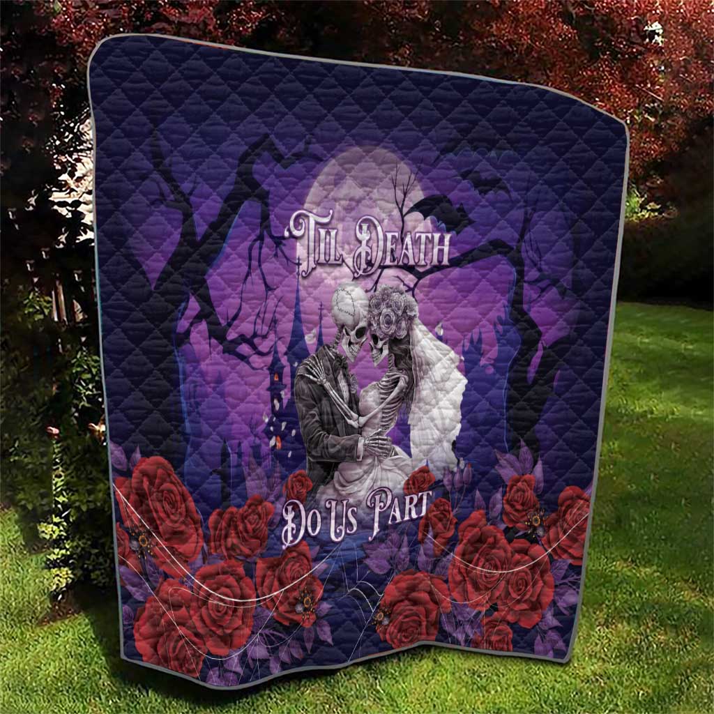 Halloween Skeleton Couple Quilt Til Death Do Us Part LT05 - Wonder Print Shop