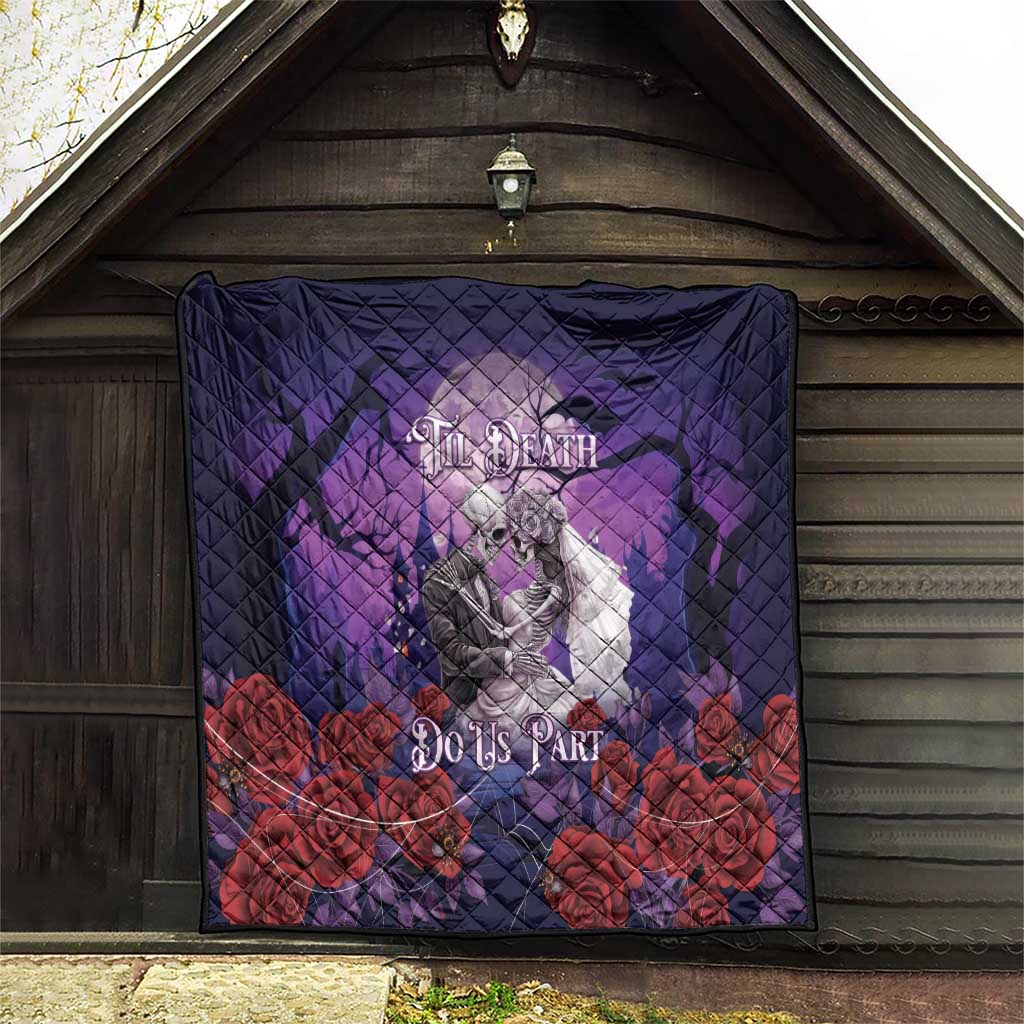 Halloween Skeleton Couple Quilt Til Death Do Us Part LT05 - Wonder Print Shop