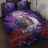Halloween Skeleton Couple Quilt Bed Set Til Death Do Us Part LT05 - Wonder Print Shop