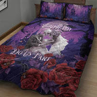 Halloween Skeleton Couple Quilt Bed Set Til Death Do Us Part LT05 - Wonder Print Shop