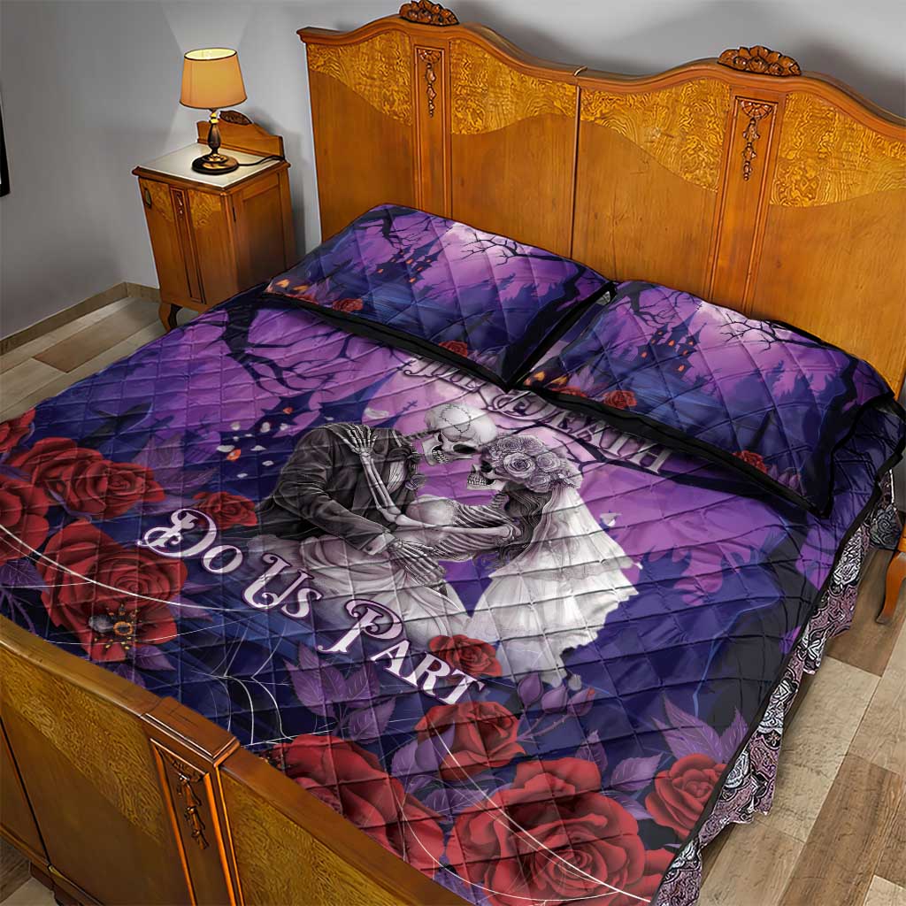 Halloween Skeleton Couple Quilt Bed Set Til Death Do Us Part LT05 - Wonder Print Shop