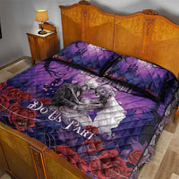 Halloween Skeleton Couple Quilt Bed Set Til Death Do Us Part LT05 - Wonder Print Shop